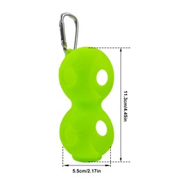 GVRGO Golf Ball Holder - Portable Storage for 2 Golf Balls Outdoor Golf Bag Pouch Accessories Belt Keychain Gifts for Men Women & Kids Green 2 PCS