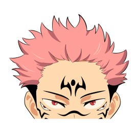 Sukuna JJK Peeker Anime Manga Decal Stickers, Ideal for Cars, Laptop, Skateboard, Wall Décor, UV Resistant