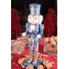 Clever Creations Blue Drummer 14 Inch Traditional Wooden Nutcracker, Festive