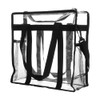 ifundom Bolso de Hombro Transparente Negro de Pvc y Multifuncional