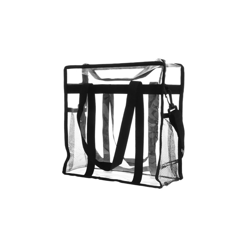 ifundom Bolso de Hombro Transparente Negro de Pvc y Multifuncional