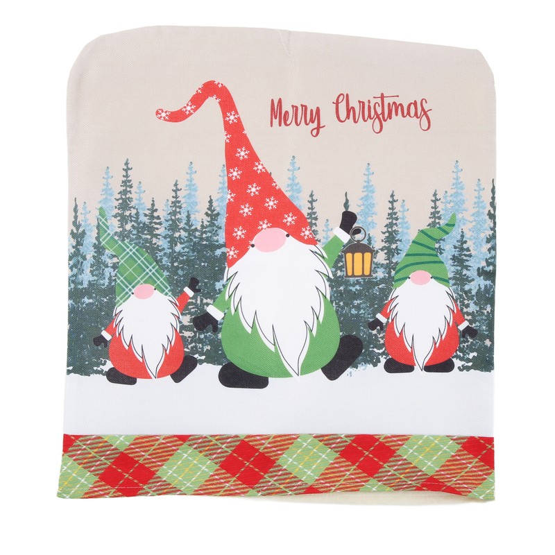 4pcs Chair Covers Soft Elastic Stretch Santa Claus Pattern Dining