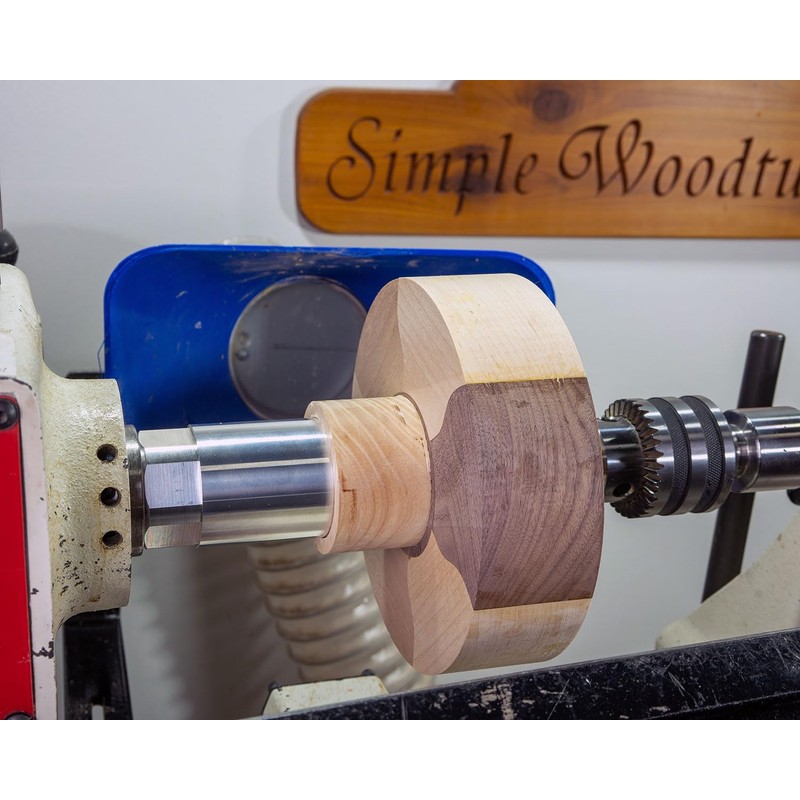 Simple Woodturning Tools Glue Hub with Threads to Hold Wood