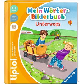 Ravensburger tiptoi® Beginner Book from 3 Years | My Words Picture Book: On the Go + Children Wimmel Search Image Poster