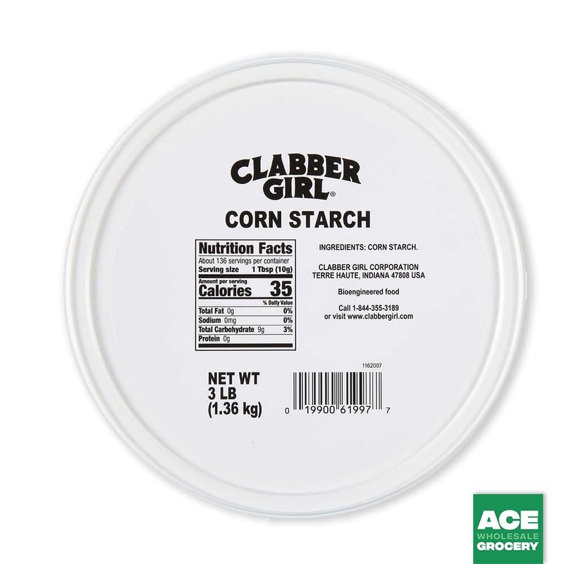 Clabber Girl Corn Starch, 3 Pounds, 48 Fl Oz (Pack