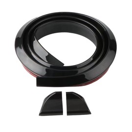 TuTuYa - Alerón de maletero de coche, color negro brillante, 1,5 m, alerón universal de goma para coche, alerón trasero para la mayoría de los coches populares