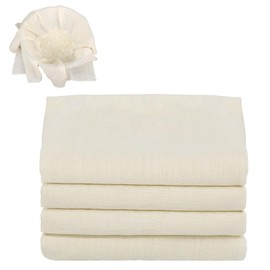 Pack of 4 Straining Cloths, 40 x 40 cm Cheesecloth Filter Cloth Reusable for Straining Juice Cheese Tea Nut Milk Tofu