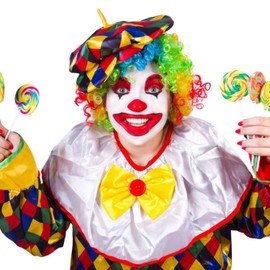 Lynlon children's make-up set, theatre make-up, carnival make-up, 1 professional aqua make-up colour with 2 make-up sponges for professional clowns and mimes