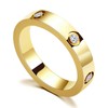MAGIIE 6 mm Women's Gold, Women's Zircon Ring, Elegant, Trust
