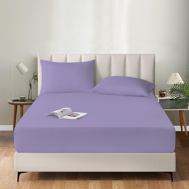 MistyMorning Extra Deep Fitted Sheet 16''/40cm, Egyptian Cotton bed sheets