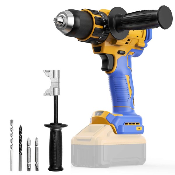 Cordless Hammer Drill Compatible with Dewalt 20V Max Battery (Tool