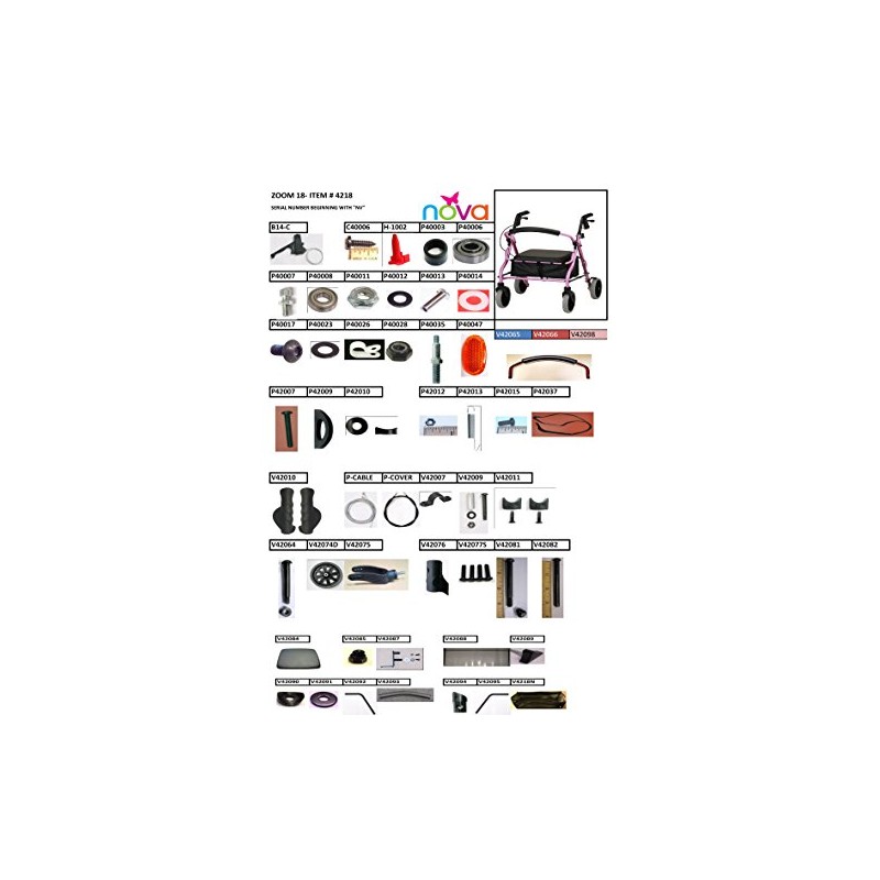 hhs Nova Replacement Parts for GetGo Classic Rollators - V42093
