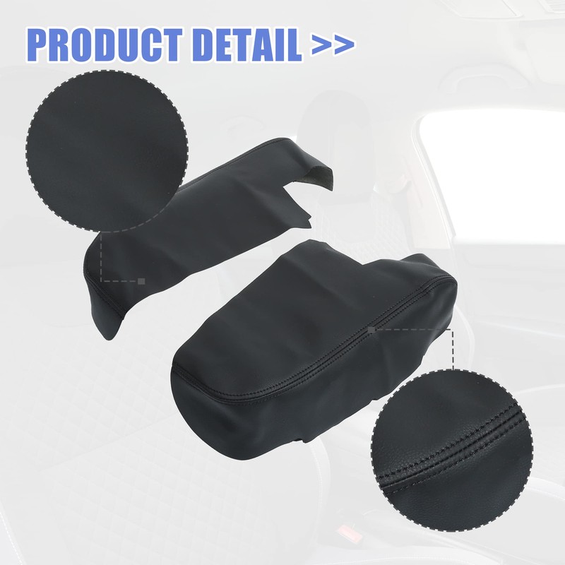 X AUTOHAUX 1 Pair Front Door Cover Armrest Cover Pad