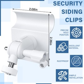 Saysurey 4 Pcs Vinyl Siding Clips Hanger Hooks for Mounting Security Camera No Drill Outdoor Weatherproof Stainless Steel Vinyl Hooks Compatible with Ring Stick up Cam Compatible with Ring Indoor Cam