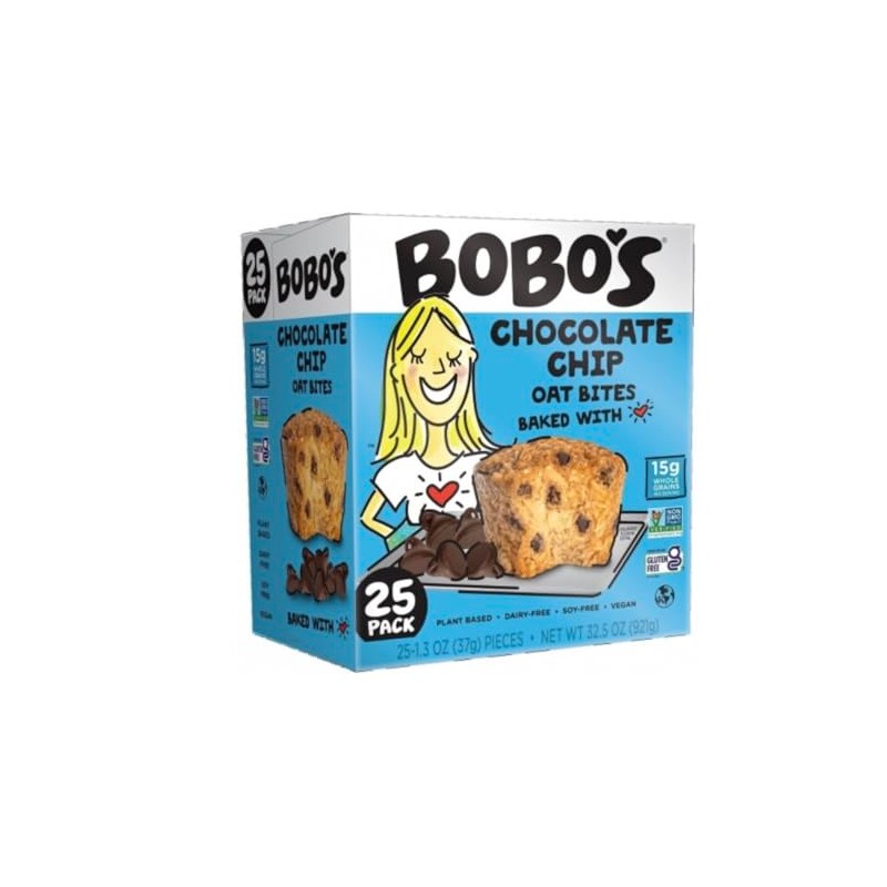 Bobo's Chocolate Chip Oat Bites, 25 Pack, 1.3 oz Pieces