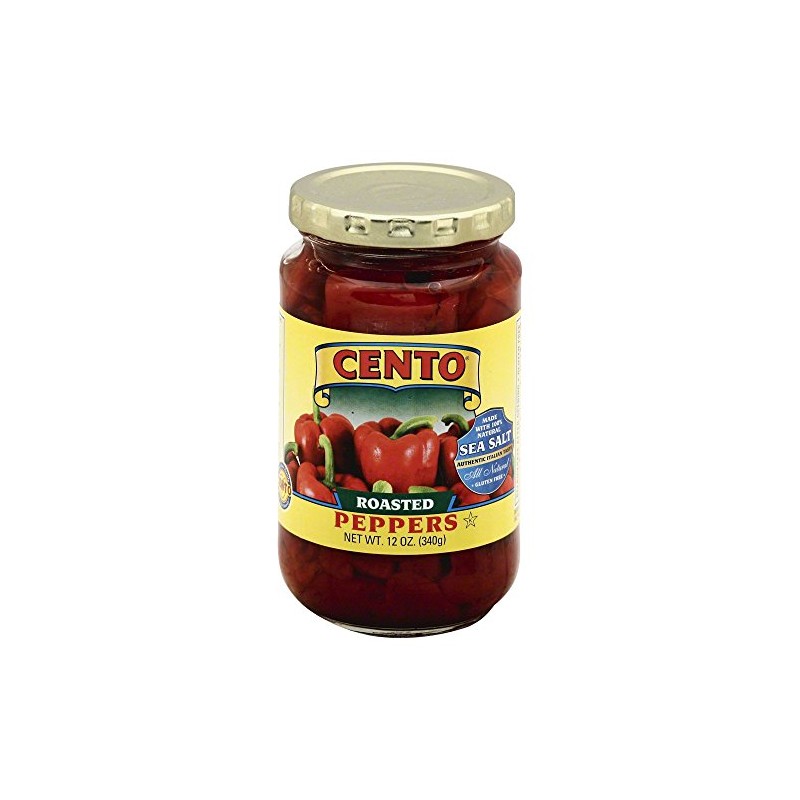 Cento - Roasted Red Peppers, (4)- 12 oz. Jars