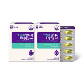 Palmsville Apple Tree Pharmacist Kim's Supercritical rTG Omega-3 Vitamin A 2 Boxes (2-Month Supply) / 애플트리김약사네 초임계 알티지(rTG) 오메가3 비타민A 2박스(2개월분)