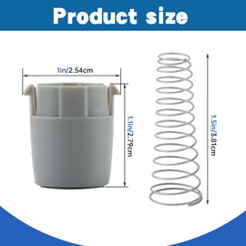 2 Pack AGM73610701 Washer Magnetic Door Plunger and Spring Kit, Compatible with LG and Kenmore Washing Machines, Replacement Parts AGM73610702, AP5331994, MEG61961401