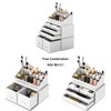 READAEER Makeup Organizer 3 Pieces Cosmetic Storage Case with 6