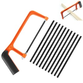 Mini Hacksaw, Mini Hand Hacksaw, Small Hand Saw with 10 Blades, Hand Saw, for Cutting Cardboard, Wood, DIY Projects