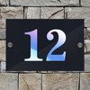 Badgemaster Modern Anthracite House Number Sign Plaque Stainless Steel Standoffs