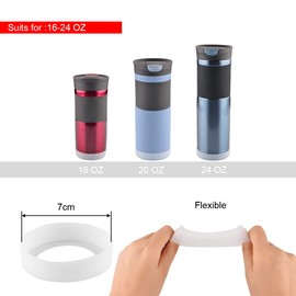 CM 4 PCS 70mm Bottle Boots Protective Silicone Sleeve Compatible with Contigo Bottles 16-24 OZ Anti-Slip Cap for Water Bottle Mug Tumbler