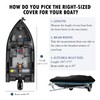 Heavy Duty Jon Boat Cover, 14.1ft-17ft Marine Grade Waterproof Tarp