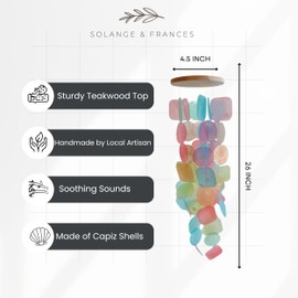 Solange & Frances Memorial Wind Chimes for Outside, Bereavement Gift Idea, Sympathy Gift for Loss of Loved One, Grief Gifts for Women, Memorial Gifts, Sympathy Windchimes