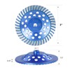 SALI 7 Inch 2pcs Concrete Grinding Wheels 43 Turbo Diamond