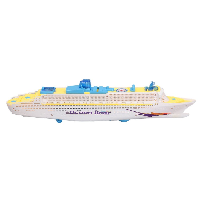 Kids Cruise Ship Model Sound Effects LED Light Universal Rotation