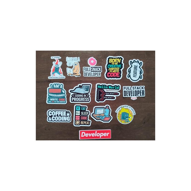14 Stickers De Developer, Programador, Desarrollador, Code, Dev