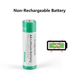 Enegitech Enegitech AA Lithium Battery, 3000mAh 1.5V Double A Lithium Battery for Blink Camera, Doorbell, Smart Lock Deadbolt, Security Aralm System Non-Rechargeable 16 Pack