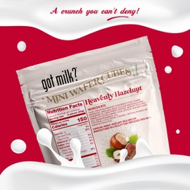 got milk? Heavenly Hazelnut Wafer Cubes, Delicious Wafer Squares for Dessert or Snack, 8.8 Oz.