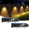 kolpop Warm White Solar Fence Lights Solar Powered,2 Pack Motion