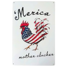 NV Funny Gifts, Chicken Metal Signs, Vintage Decor Funny Signs, Farmhouse Decor Tin Signs, Chicken Coop Accessories, Kitchen Decorations, Farm House Decorations for Home, Bathroom Sign