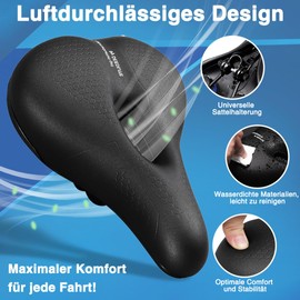 Deedlite Bike Saddle Premium Universal Saddle Pro 3.0 - Finally Pain-Free Cycling | Comfortable Soft Memory Foam Bicycle Saddle