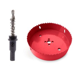 TUNEZ M42 Bi-Metal 145 mm Hole Saw Set, Hexagon Arbor, Wood, Metal, Plastic, 5-23/32"