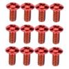 DECHOUS 1 Box Titanium Steel Bike Disc Brake Screws Red