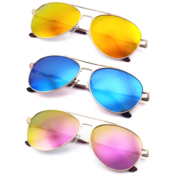 Ryegis Classic Bifocal Sunglasses,Command Aviator Metal Reading Glasses For Men
