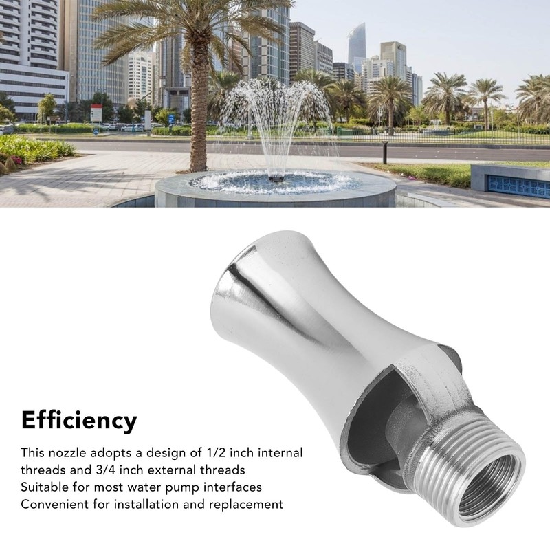 Cascade Fountain Nozzle, Stainless Steel Water Fountain Nozzle Spray, Pond