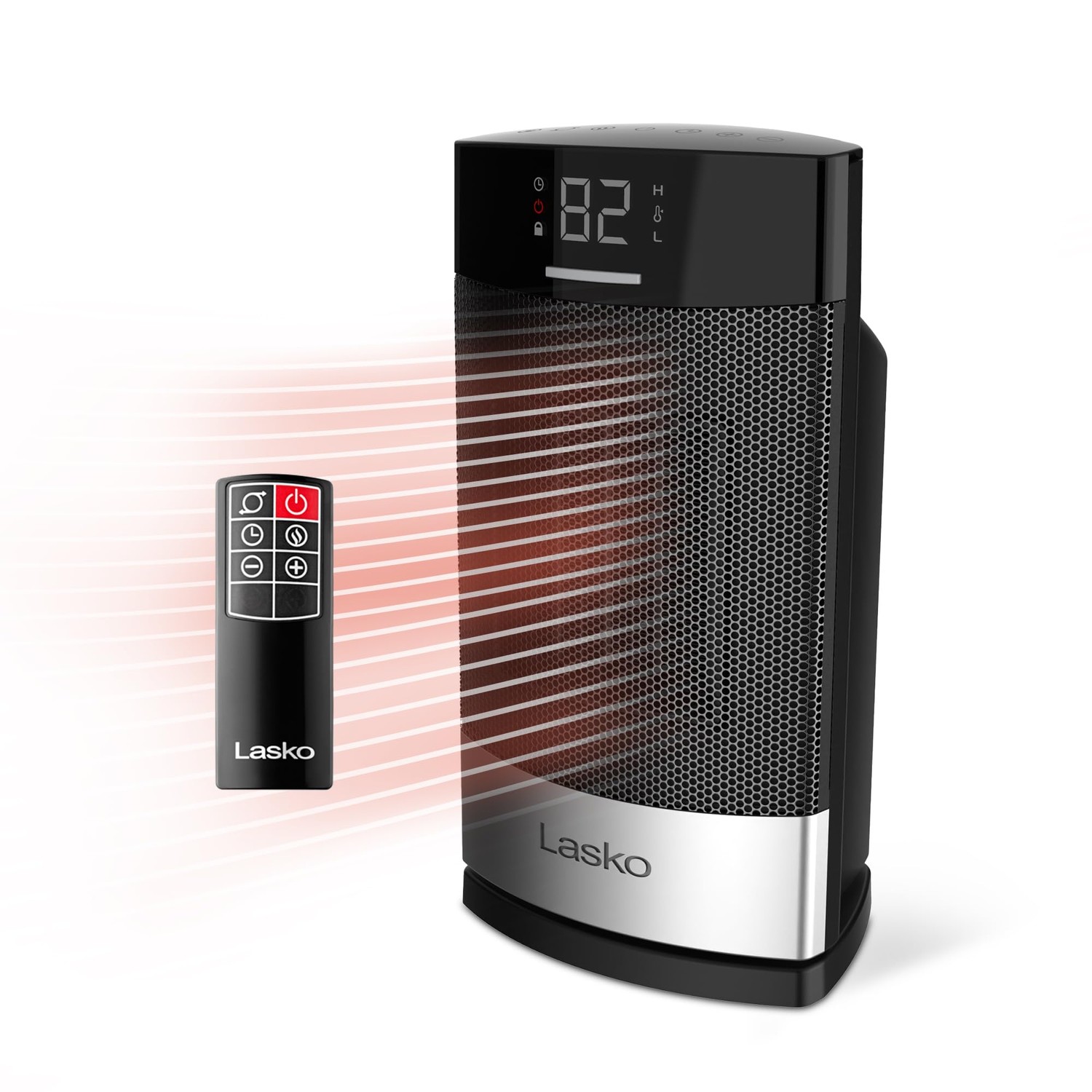 Lasko Ellipse Ceramic Tabletop Heater for Home with Tip-Over Switch ...