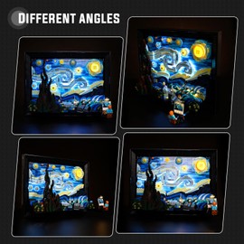 NiteMode LED Light Kit Compatible with Leg0 21333, Upgraded Vincent Van Gogh - The Starry Night Models Set Lighting Accessories,No Model