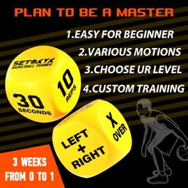 SIRUITON Basketball Training Dice (2pcs) - Fun & Portable Basketball Skills Trainer Gifts for Boys and Girls, Teens & Adults, Basketball Training, Great Gift for Basketball Lovers