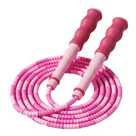 JYJLLM Jumpstart Your Fitness with our Beaded Skipping Rope for Kids and Adults - Perfect for Cardio and Endurance Training skipping rope skipping rope kids jump rope kids skipping rope (pink)