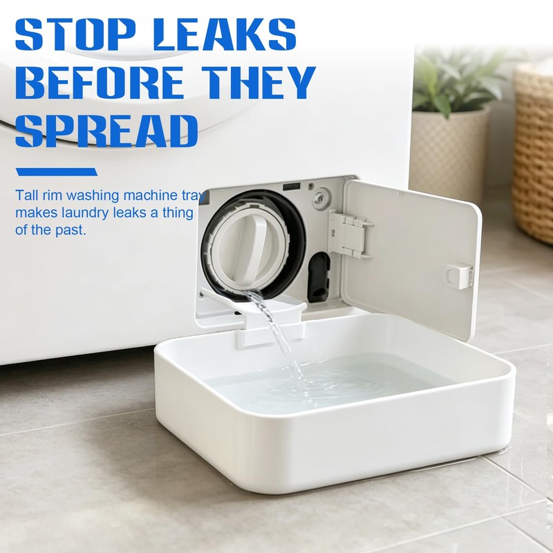 3PCS Washing Machine Drain Tray, Leak Proof Non-Slip Drainage Tray