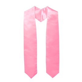 GraduationMall Unisex Adult Plain Graduation Stole 60" Pink
