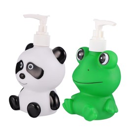 KONTONTY Piece Cartoon Lotion Pump Bottles Foaming Pump Bottle Dispenser for Travel Toiletries Shampoo Soap Storage