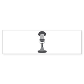 CafePress Wireless Microphone 10"x3" Rectangle Vinyl Bumper Sticker Car Decal
