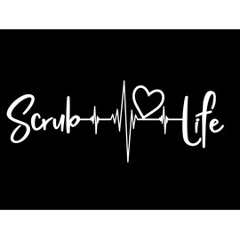 Scrub Life Nurse Tech NOK Decal Vinyl Sticker |Cars Trucks Vans Walls Laptop|White|7.5 x 3.0 in|NOK546