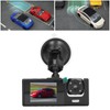 Car Traffic Recorder Night Vision 320mAh 3 Lens Front Rear